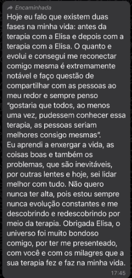 Depoimento de cliente