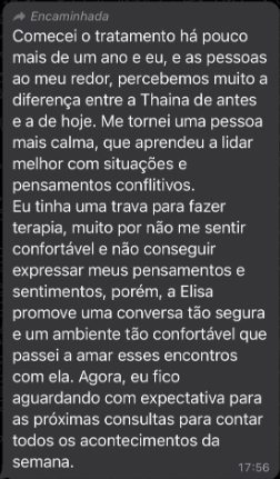 Depoimento de cliente